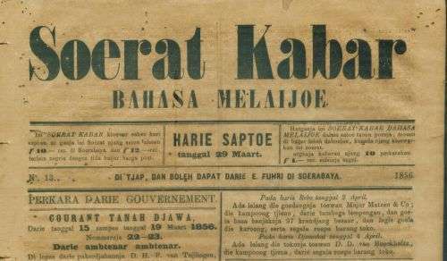Surat Kabar Indonesia Pada Zaman Penjajahan 1